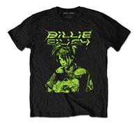 Billie Eilish T-shirt Illustration Officiel Unisexe Noir Taille M