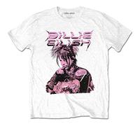 Billie Eilish Shirt Purple Illustration Official Unisex White, Blanc, S Mixte