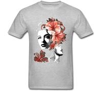 Billie Holiday Art Men's T-Shirt Unisex Grey Men Tees XL