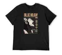 Billie Holiday Retro Style Concert Men's T-Shirt Unisex Black Men Tees S