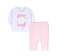 Billieblush - Ensemble Sweat Et Legging - Blanc Rose - Fille - 6 Mois