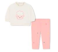 Billieblush - Ensemble Sweat Et Legging - Ecru Rose - Fille - 6 Mois