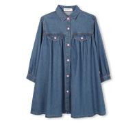 Billieblush - Robe À Manches Longues - Denim Indigo Blue - Fille - 10 Ans