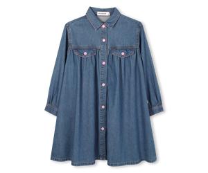 Billieblush - Robe À Manches Longues - Denim Indigo Blue - Fille - 4 Ans