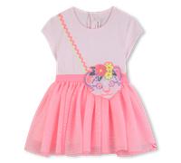 Billieblush - Robe Bi-matière - Baby Pink - Fille - 6 Mois