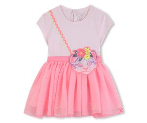 Billieblush - Robe Bi-matière - Baby Pink - Fille - 9 Mois
