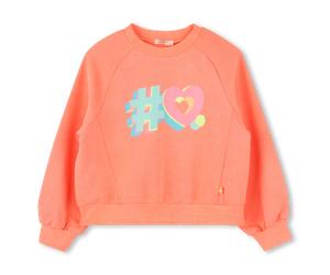 Billieblush - Sweat-shirt Teinté En Molleton - Corail Fluo - Fille - 4 Ans