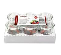billiet Weck 55895W Lot de 6 Bocaux de Conservation en verre-140 ML