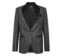Billionaire - Blazer Jacquard avec Inserts en Satin - Homme - Vestes - Gris - Taille: XL