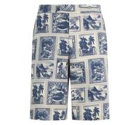 Billionaire - Canvas Shorts Stamps All-Over - Homme - Shorts - Bleu - Taille: M
