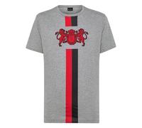 Billionaire, Homme, Tops, Gris, Taille: XS T-shirt Col Rond MC Double Lion