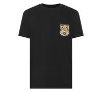 Billionaire, Homme, Tops, Noir, Taille: 2XL T-Shirt Col Rond MC Poche Lion