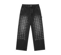 Billionaire - Pantalon Carpenter Denim Diamonds & Dollars Noirs - Homme - Jeans - Noir - Taille: W28
