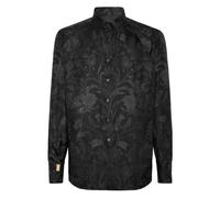 Billionaire - Silk Gold Cut Shirt Baroque - Homme - Chemises - Noir - Taille: XL