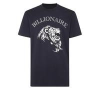 Billionaire - T-Shirt Brodé Col Rond Lion - Homme - Tops - Bleu - Taille: 4XL