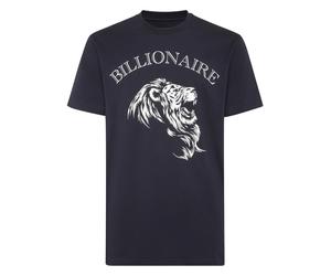 Billionaire - T-Shirt Brodé Col Rond Lion - Homme - Tops - Bleu - Taille: 4XL