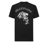 Billionaire - T-Shirt Brodé Col Rond Lion - Homme - Tops - Noir - Taille: 2XL