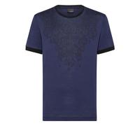 Billionaire - T-shirt Col Rond Blason - Homme - Tops - Bleu - Taille: S