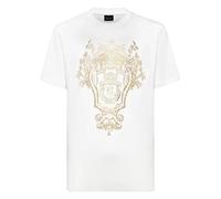 Billionaire - T-Shirt Col Rond Logo Blason - Homme - Tops - Blanc - Taille: 3XL