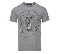 Billionaire - T-shirt Col Rond MC Lion - Homme - Tops - Gris - Taille: S