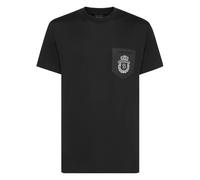 Billionaire - T-Shirt Col Rond Poche Écusson - Homme - Tops - Noir - Taille: L