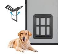 Billionchains Clapet pour chien pour moustiquaire - Fermeture automatique - Pour grands chiens - Verrouillable - Convient pour les chiens de taille moyenne à grande - Noir