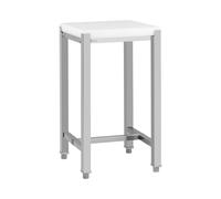 Royal Catering RCBC-03 Petit Billot De Boucherie Bloc De Boucher Professionnel À Poser (40 x 50 x 80 cm, Acier inoxydable/plastique (polyéthylène), Épaisseur de la planche : 5 cm)