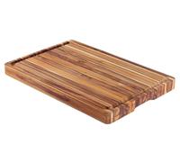 Billot de boucher en bois de teck FSC 60x40x4,5cm. (XXL) | Grand format pour découper, servir et savourer un bon rôti.