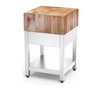 Billot de Boucher Inox et Bois de Bouleau