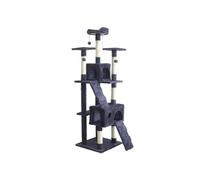 BILLY Arbre a chat foncé 50 50 170 cm 5 plateformes 2 escaliers 2 niches porteau