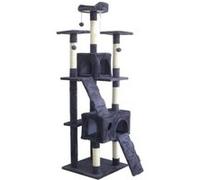 BILLY Arbre a chat 50 50 170 cm 5 plateformes 2 escaliers 2 niches porteau a gr