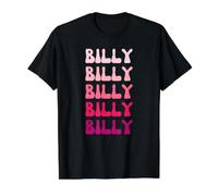 Billy First Name Minimalist Design T-Shirt Graphique avec Valeur, Homme, Noir, S
