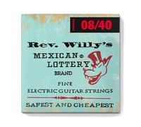 Billy Gibbons Custom Rev Willy's Lot de 3 cordes pour guitare 08-40