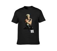Billy Idol Flesh for Fantasy Album Cover Art Punk Rock Tour Men T-Shirt Black Mens Tops Casual Short Tees S Black XL