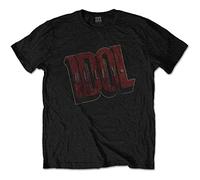 Billy Idol - T-Shirt # M Black Unisex # Vintage Logo [Import]