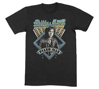 Billy Joel T Shirt Piano Man Logo Nouveau Officiel Homme Noir