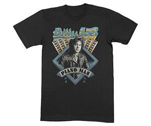 Billy Joel T Shirt Piano Man Logo Nouveau Officiel Homme Noir