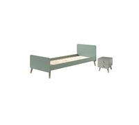 Vipack Billy Lit vert olive 90x200cm + Chevet vert olive Vert G