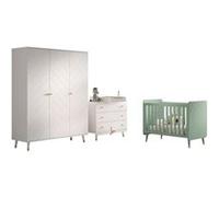 Billy set commode Armoire blanc Lit Bébé vert