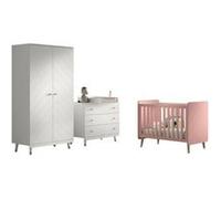 Billy set Commode armoire blanc lit rose Blanc G