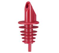 BILLY - verseur en plastique pour bouteilles de 0,5 à 1,5 litre - rouge - avec 5 lamelles