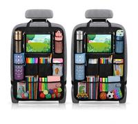 BillyBath Lot de 2 protections de dossier de voiture pour enfants avec poche pour iPad/tablette de 10", 10 poches, rangement de jouets pour enfants, tissu Oxford imperméable