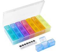 Billybath Pilulier 7 Jours, Pilulier Semainier Piluliers Medicaments 7 Jours 21 Compartiments Semaine Matin Midi Soir Pilulier Hebdomadaire Pour Médicaments, Vitamines, Comprimés De Calcium, Etc