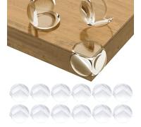 BillyBath Protections Coin de Table pour Bébé - Protections d'angle pour Meuble Sécurité Enfant pour Bureau, Berceau, Cheminée, Table, Coins & Bords Molles + sans Danger Rondes Pack de 12
