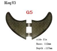 BiLong FCS-Palmes jumelles multi-taille,produit de dédouanement,pour planche de surf,longboard,accessoires latéraux,ensemble de 2 pièces - Type Gris foncé