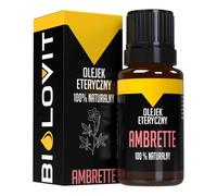 Bilovit Huile essentielle naturelle d'ambrette 100% pure, relaxante, aromathérapie, 10 ml