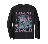 Biloxi Beach MS Turtle Lover Coloré Beach SOUVENIR Manche Longue
