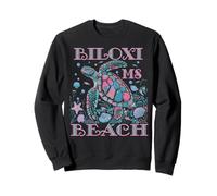 Biloxi Beach MS Turtle Lover Coloré Beach SOUVENIR Sweatshirt