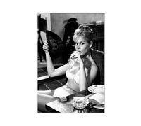 BILQAHT Brigitte Bardot Bikini Poster sur toile pour décoration murale salon chambre à coucher Noir et blanc 20 x 30 cm