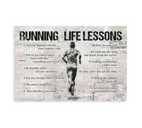 BILQAHT Impression sur toile personnalisée avec leçons de vie courante - Décoration de chambre à coucher, bureau, chambre, cadeau - 20 x 30 cm